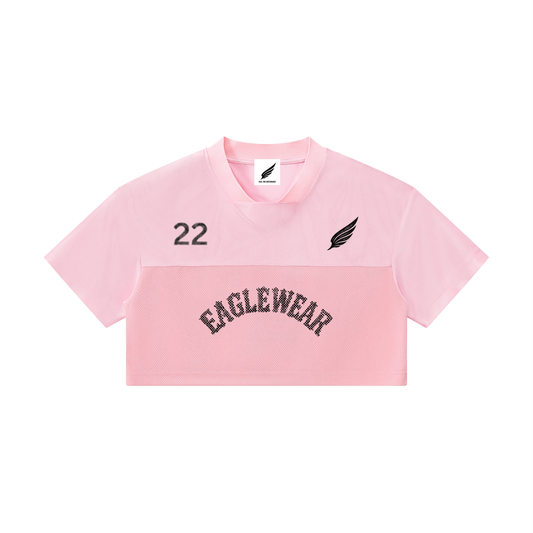 HOLLOW OUT CROPPED V-NECK TOP