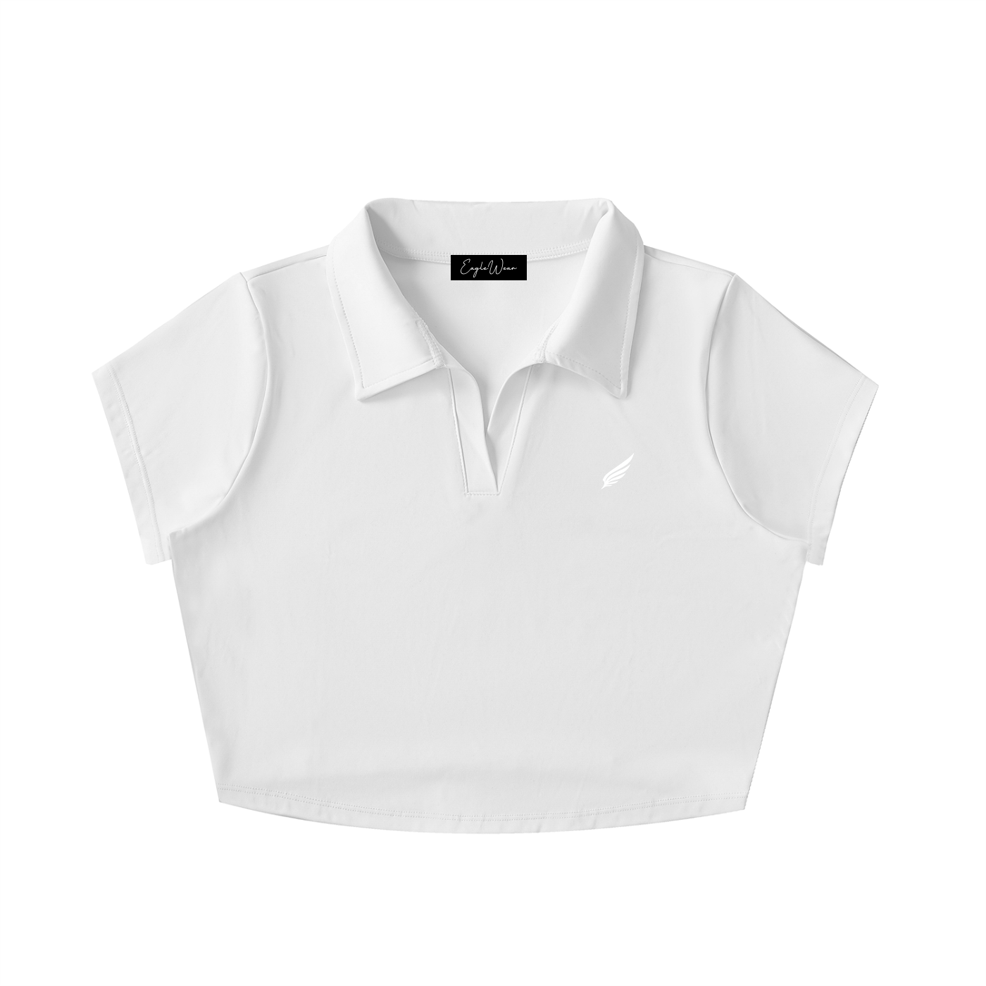 SPORTY CROPPED LAPEL TOP