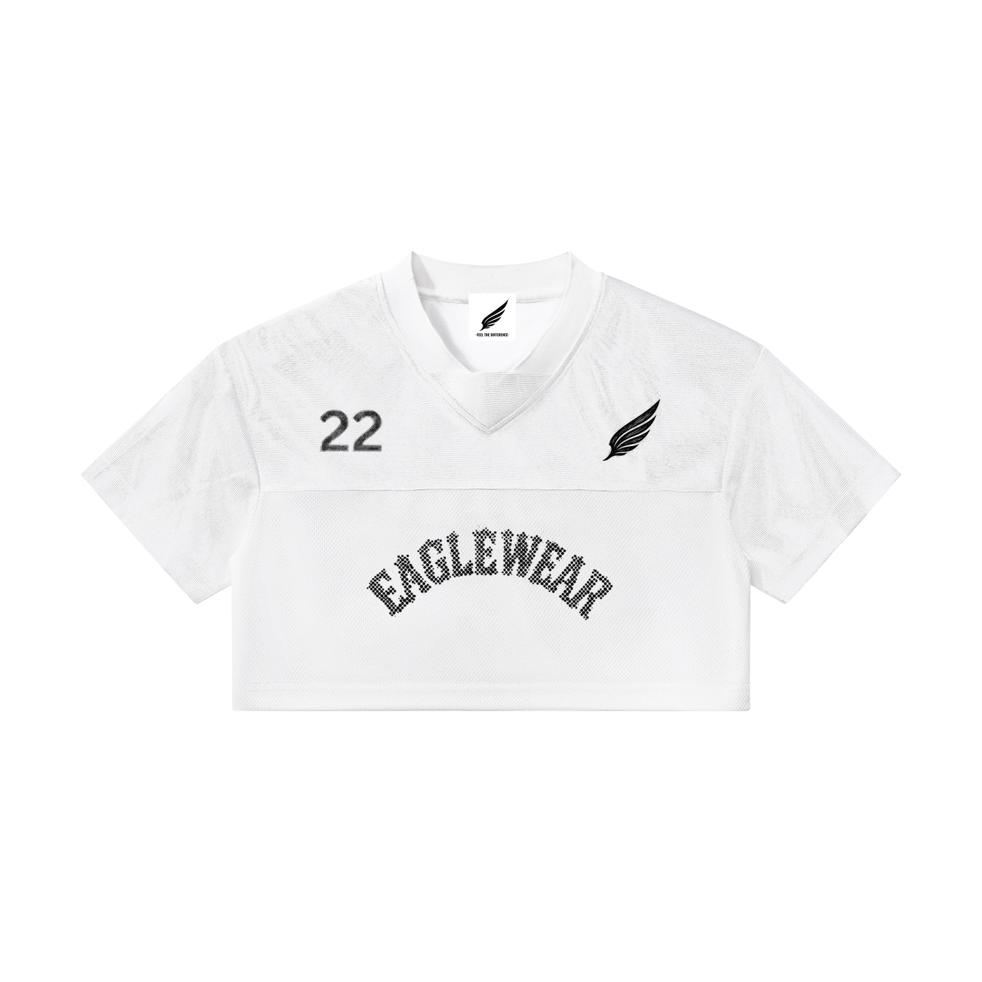 HOLLOW OUT CROPPED V-NECK TOP