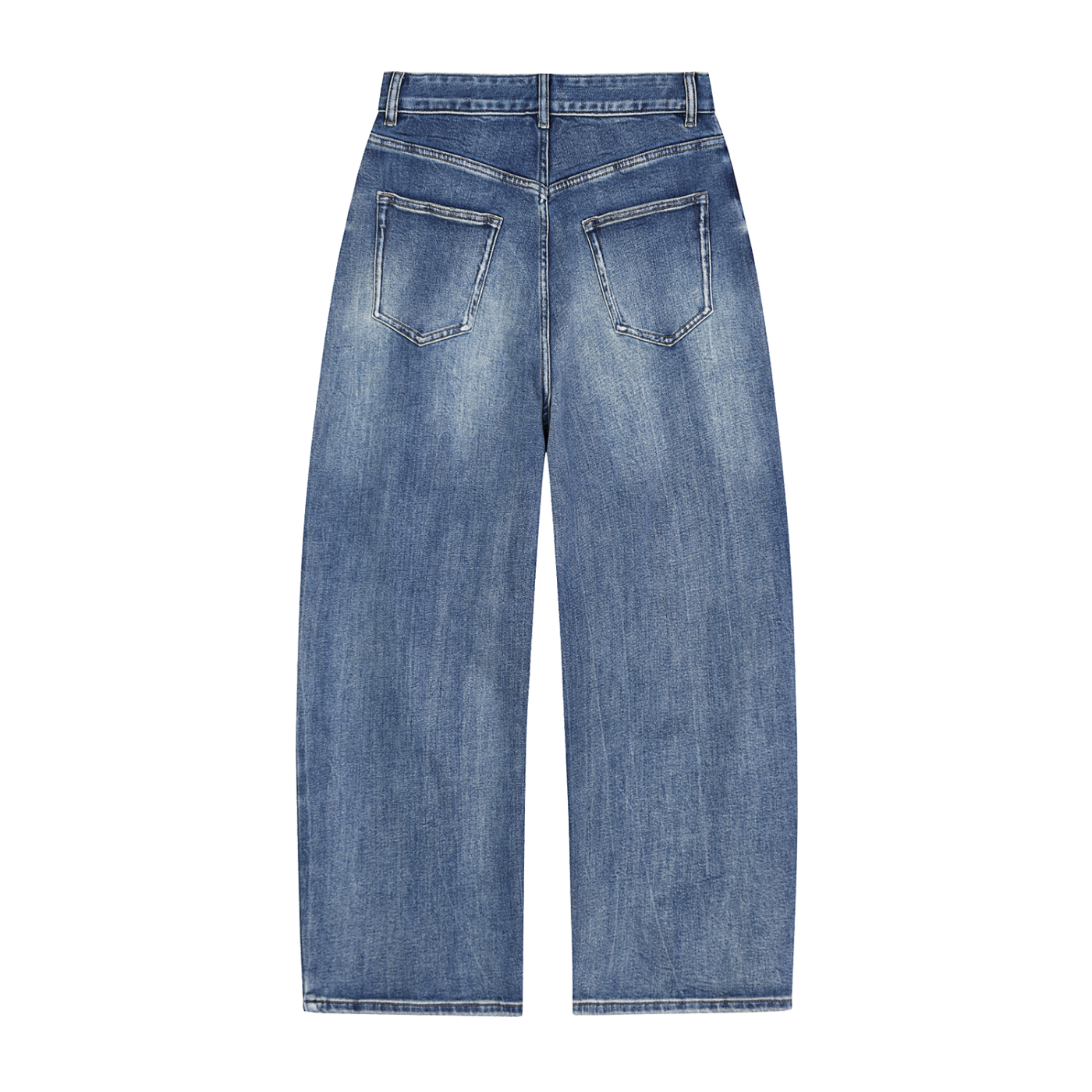 VINTAGE WASHED WIDE LEG JEANS