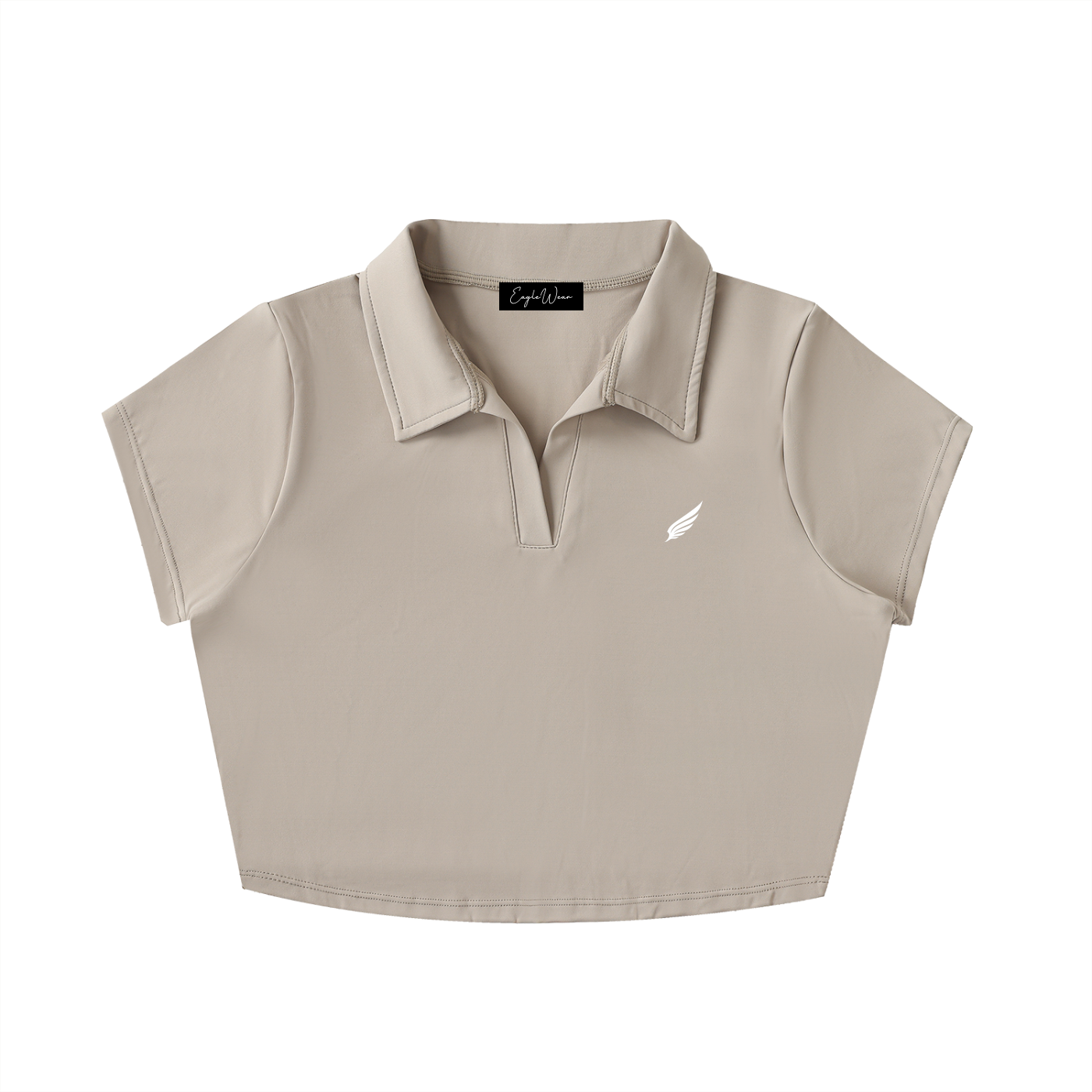 SPORTY CROPPED LAPEL TOP