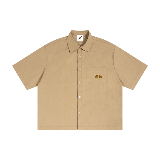 RELAXED LAPEL BUTTON SHIRT