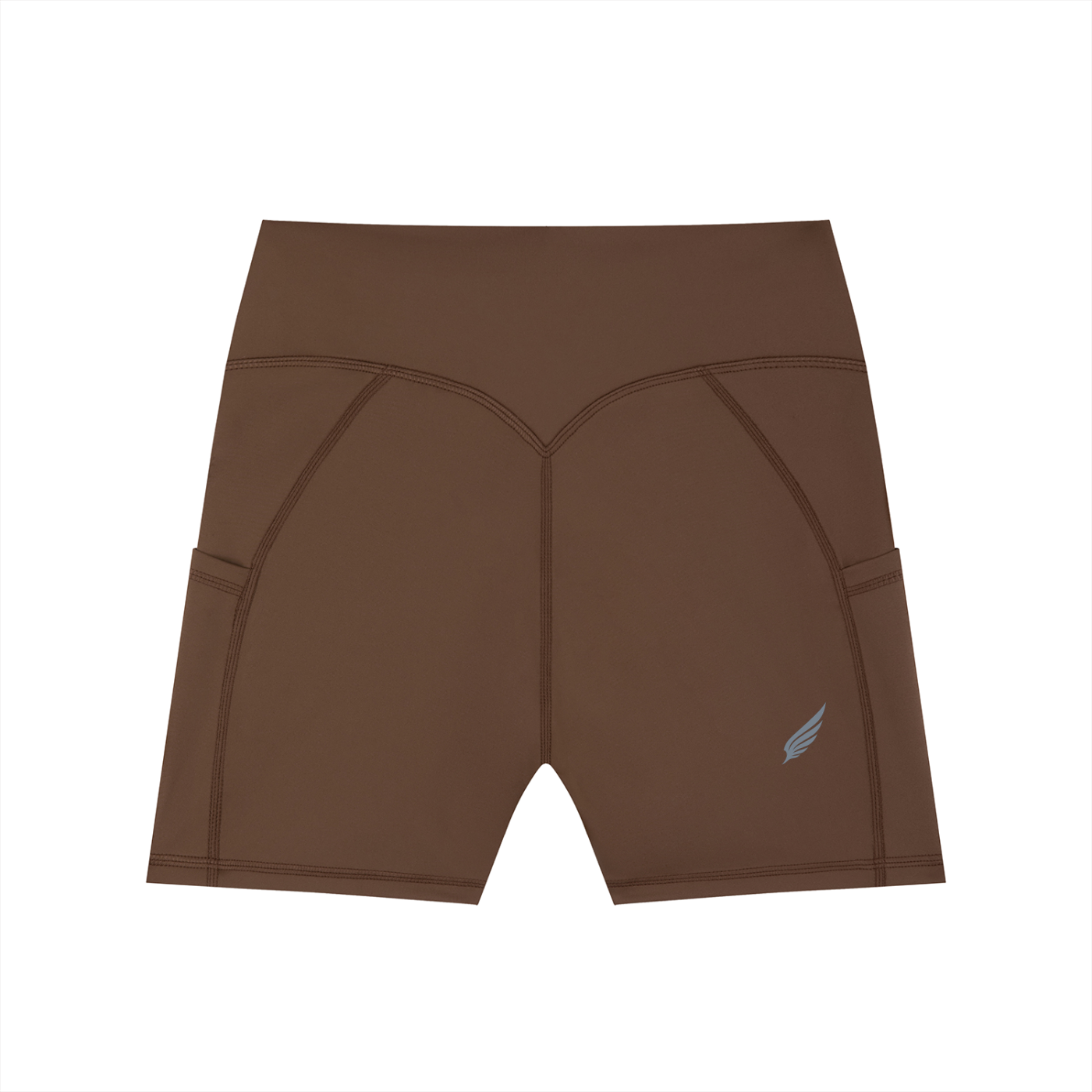 HIGH-WAISTED POCKET BIKER SHORTS