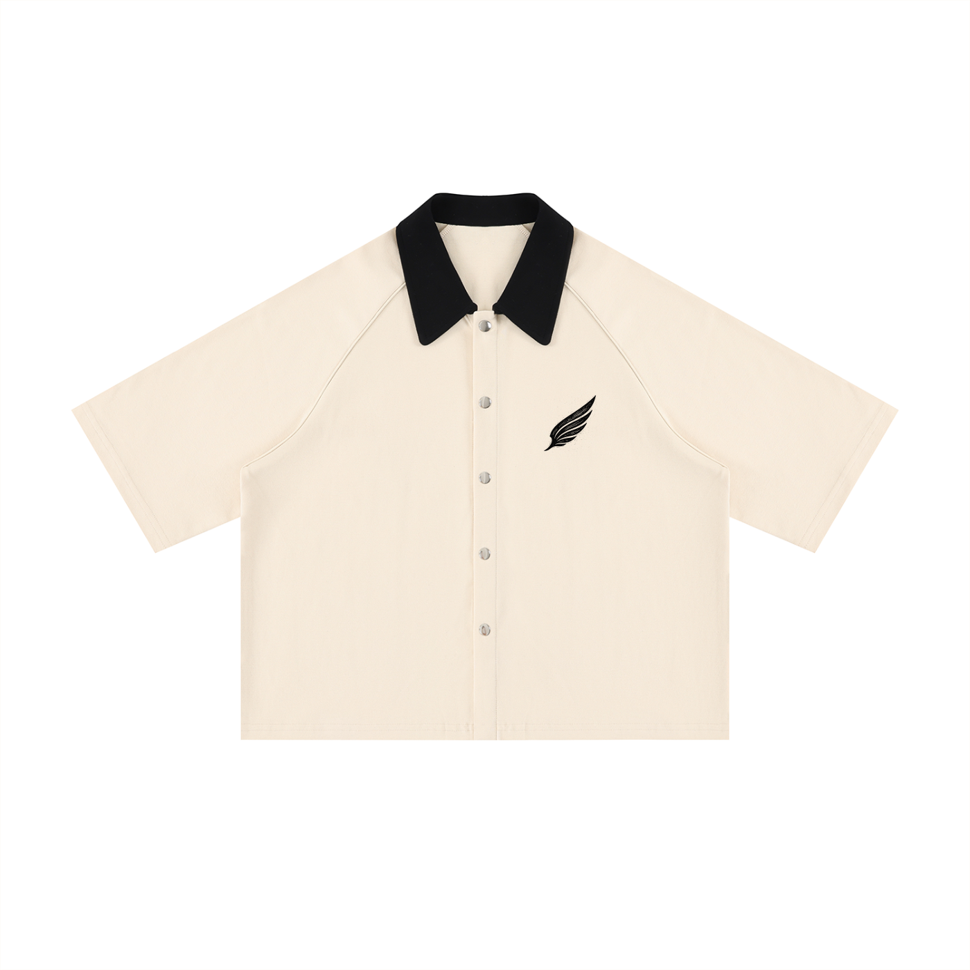 CROPPED RAGLAN LAPEL SHIRT