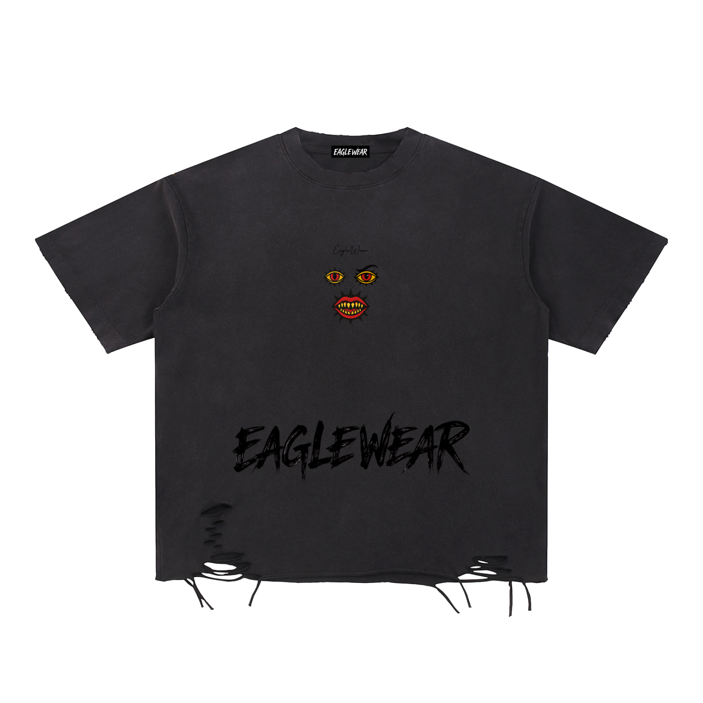 DISTRESSED SNOW WASH T-SHIRT