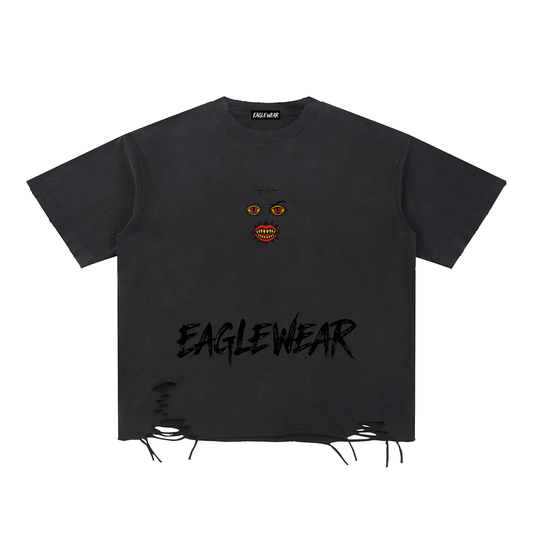 DISTRESSED SNOW WASH T-SHIRT