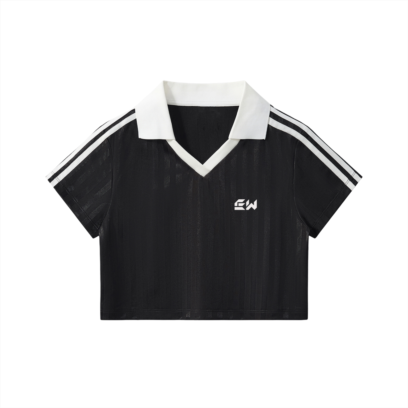 SPORTY CROP POLO TOP