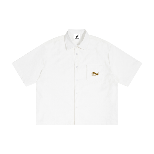 RELAXED LAPEL BUTTON SHIRT