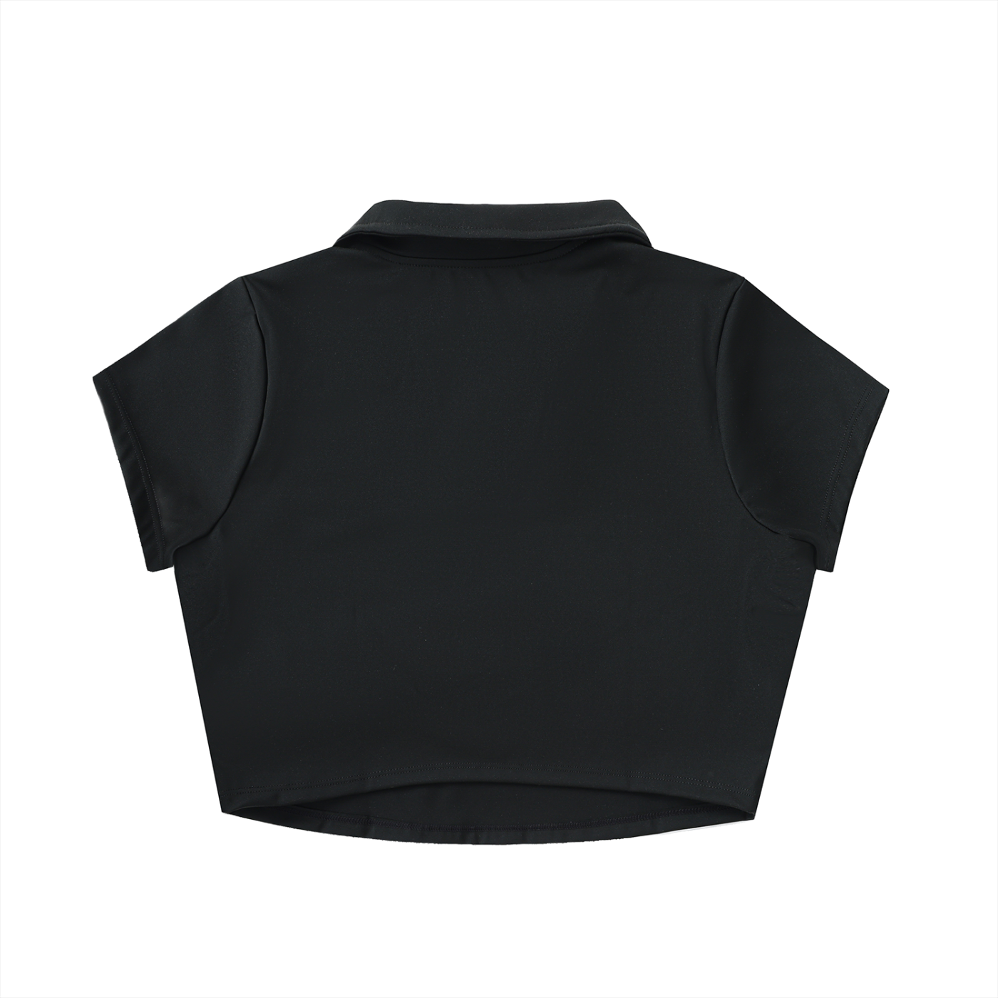 SPORTY CROPPED LAPEL TOP