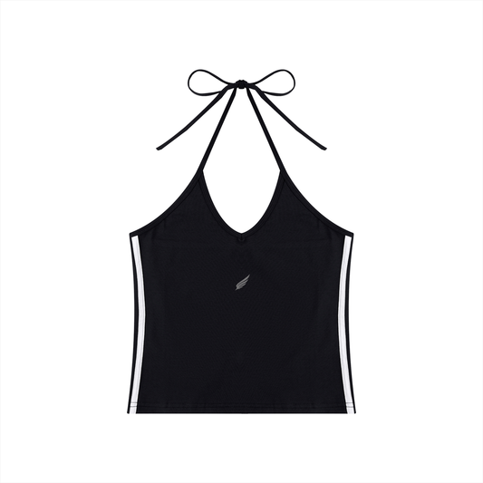 BACKLESS V-NECK CROP TOP