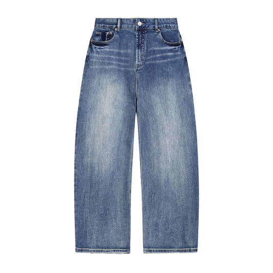 VINTAGE WASHED WIDE LEG JEANS