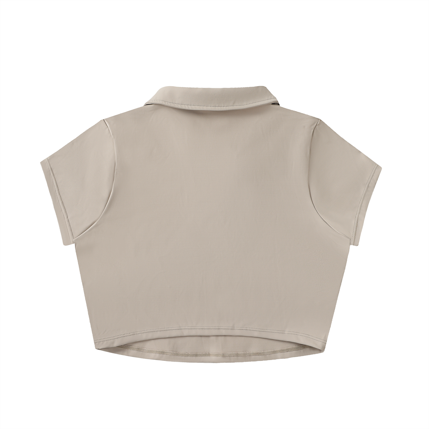 SPORTY CROPPED LAPEL TOP