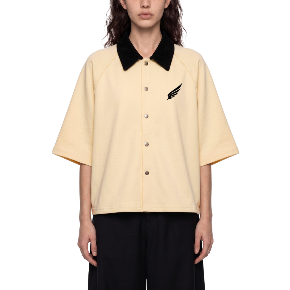 CROPPED RAGLAN LAPEL SHIRT