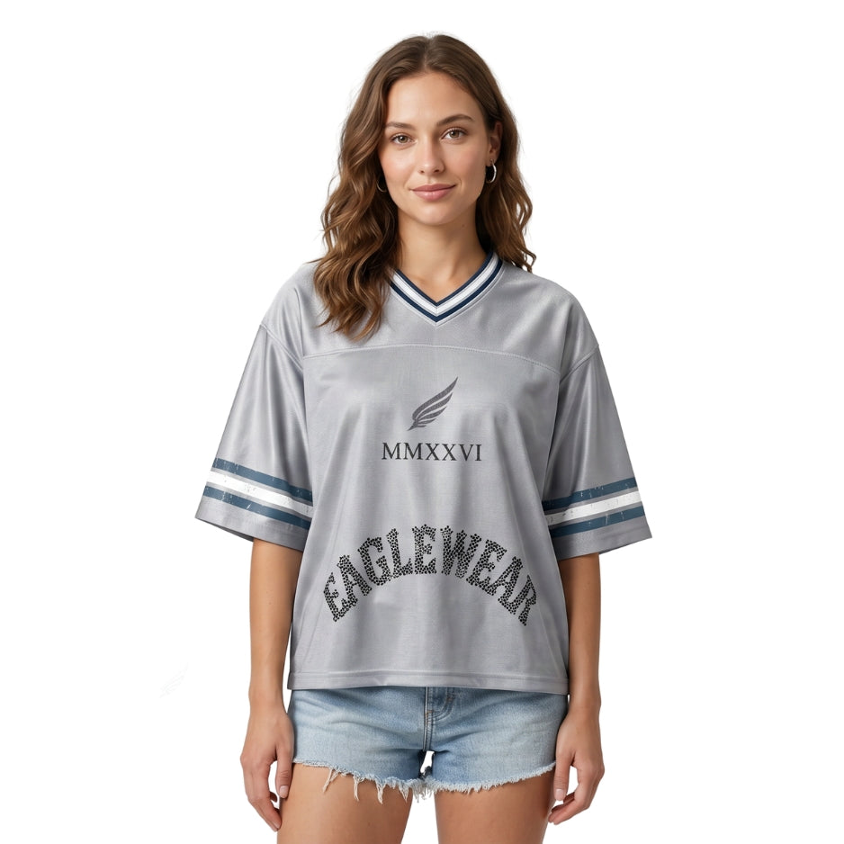 PATCHWORK V-NECK CROP SHIRT (Kopie)