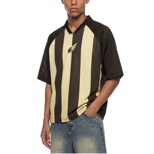 RIPPED PATCHWORK OVERSIZED V-NECK TEE