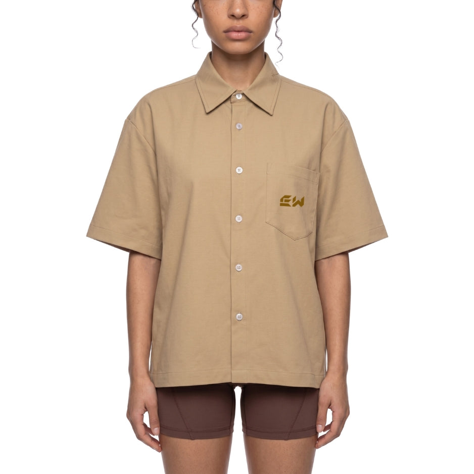RELAXED LAPEL BUTTON SHIRT