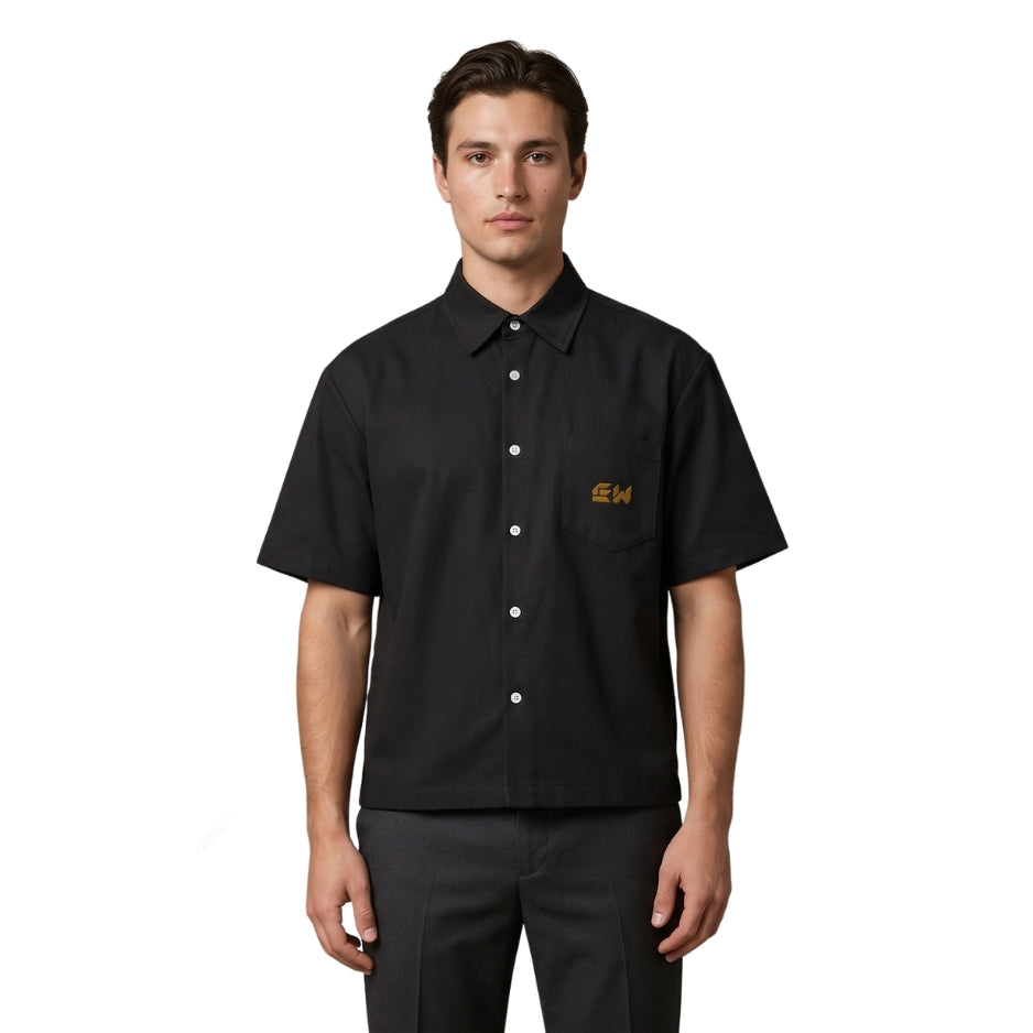 RELAXED LAPEL BUTTON SHIRT