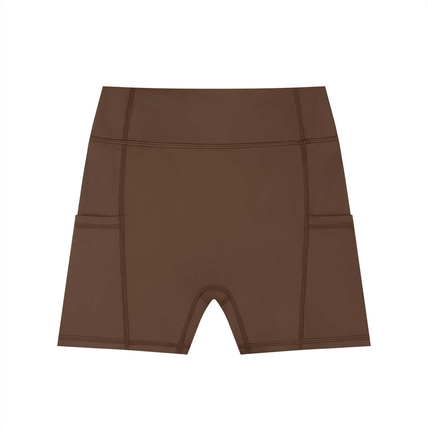 HIGH-WAISTED POCKET BIKER SHORTS