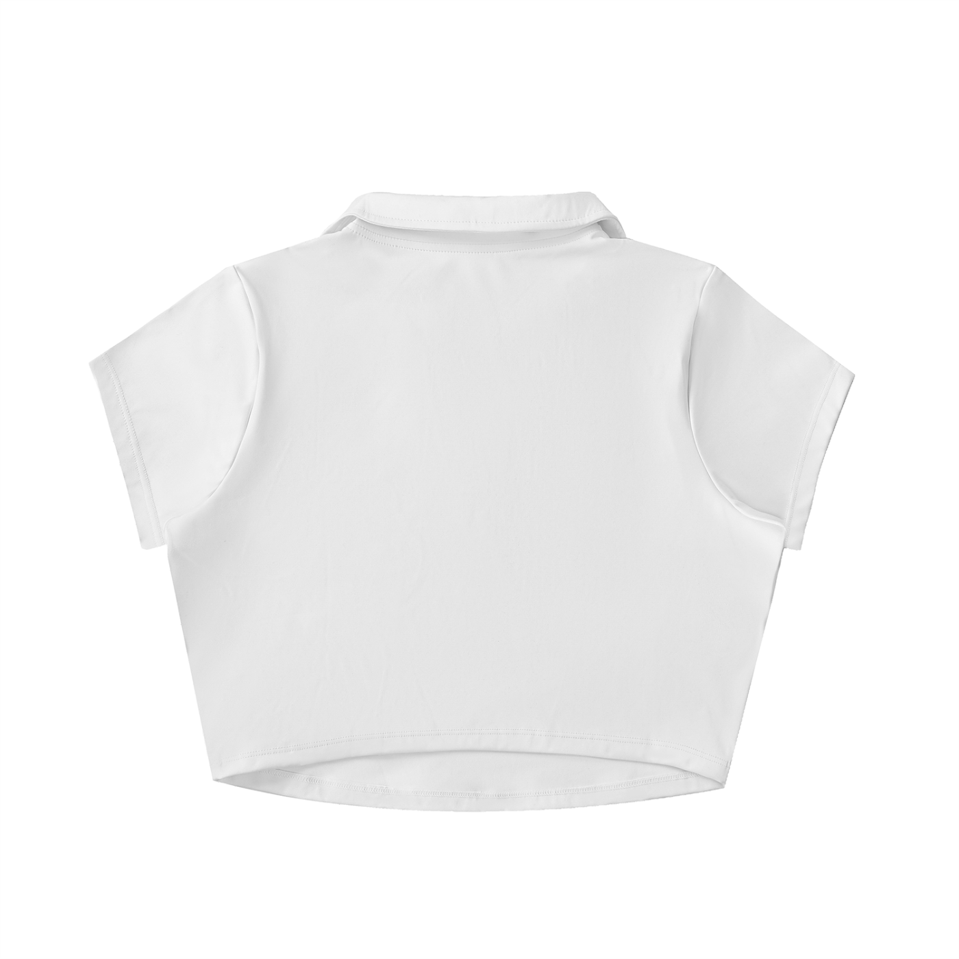 SPORTY CROPPED LAPEL TOP