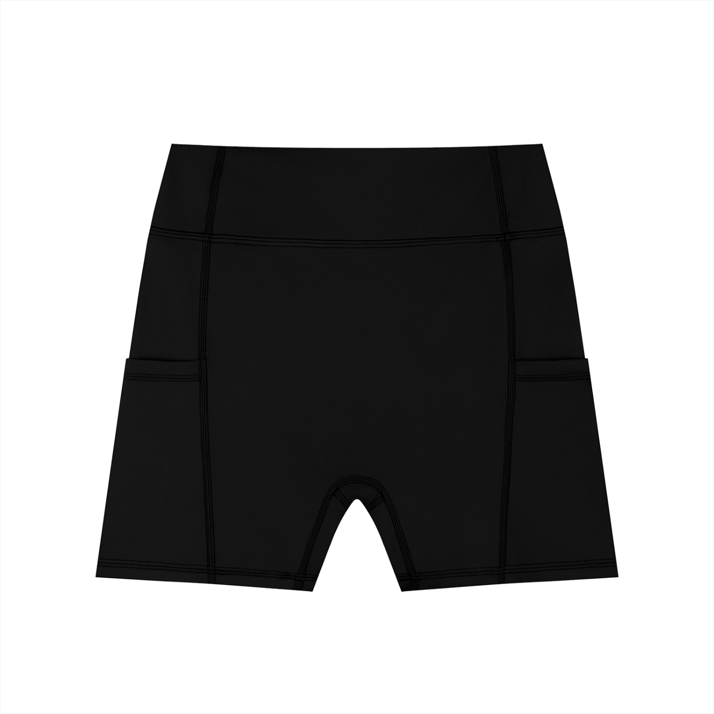 HIGH-WAISTED POCKET BIKER SHORTS