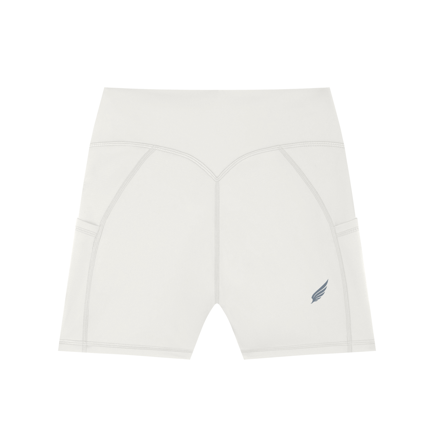 HIGH-WAISTED POCKET BIKER SHORTS