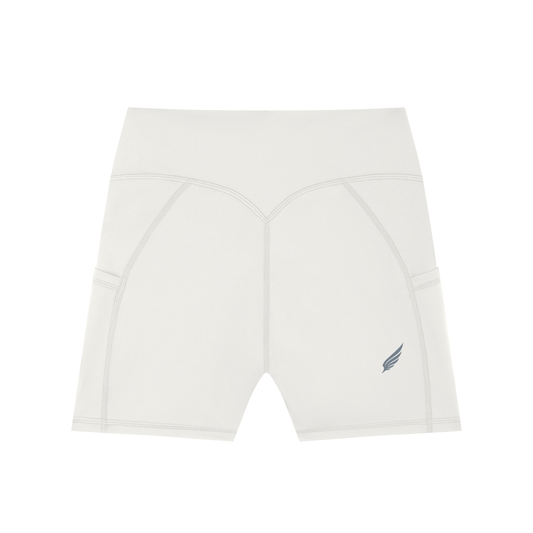 HIGH-WAISTED POCKET BIKER SHORTS