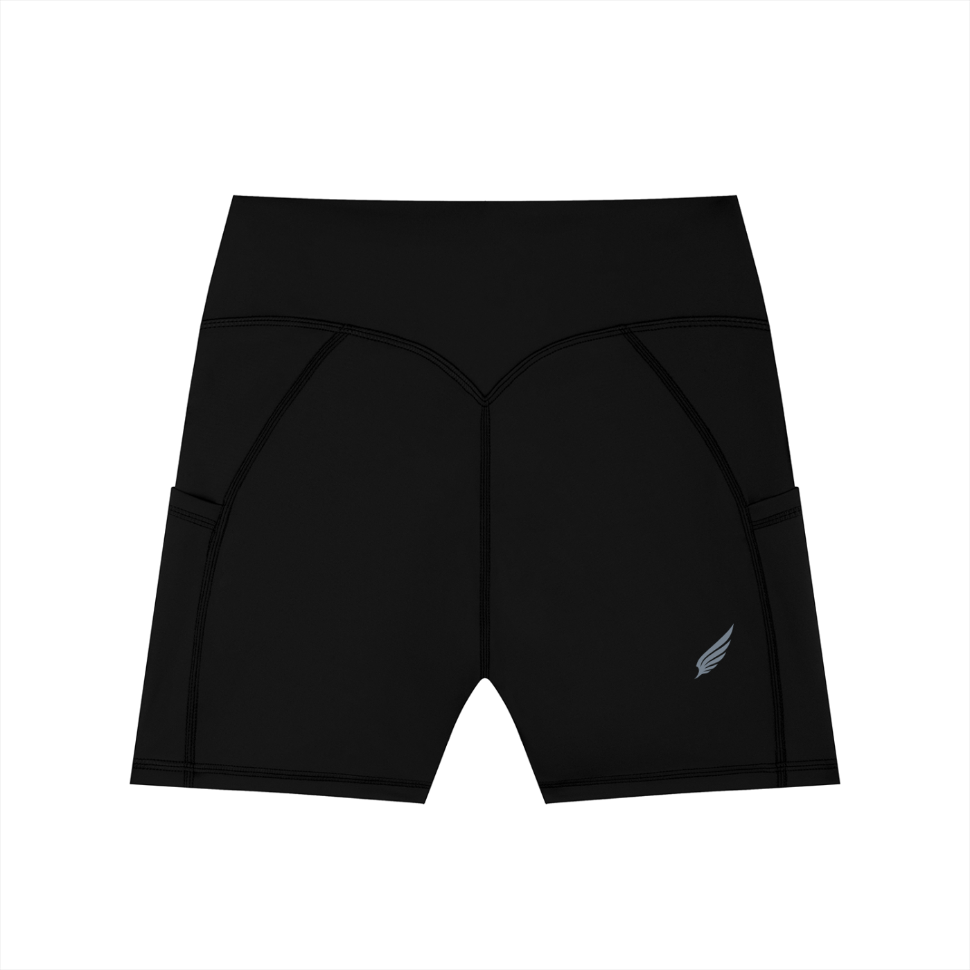 HIGH-WAISTED POCKET BIKER SHORTS