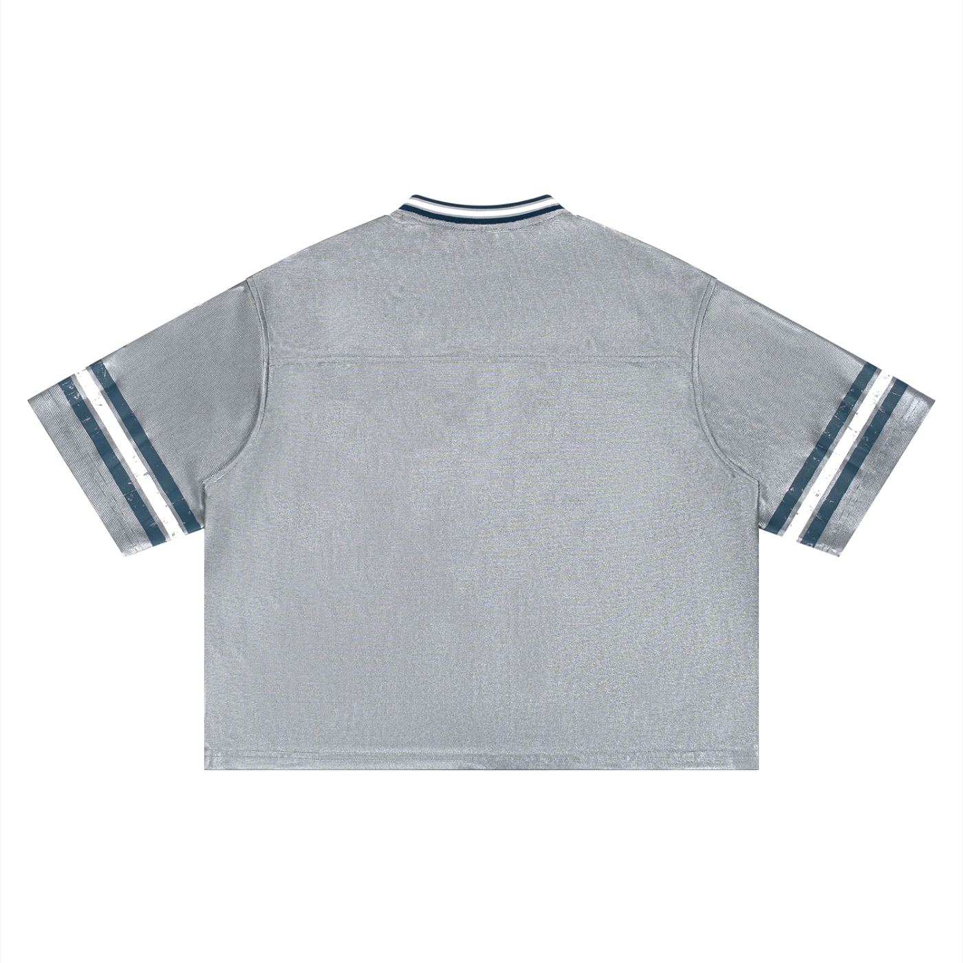 PATCHWORK V-NECK CROP SHIRT