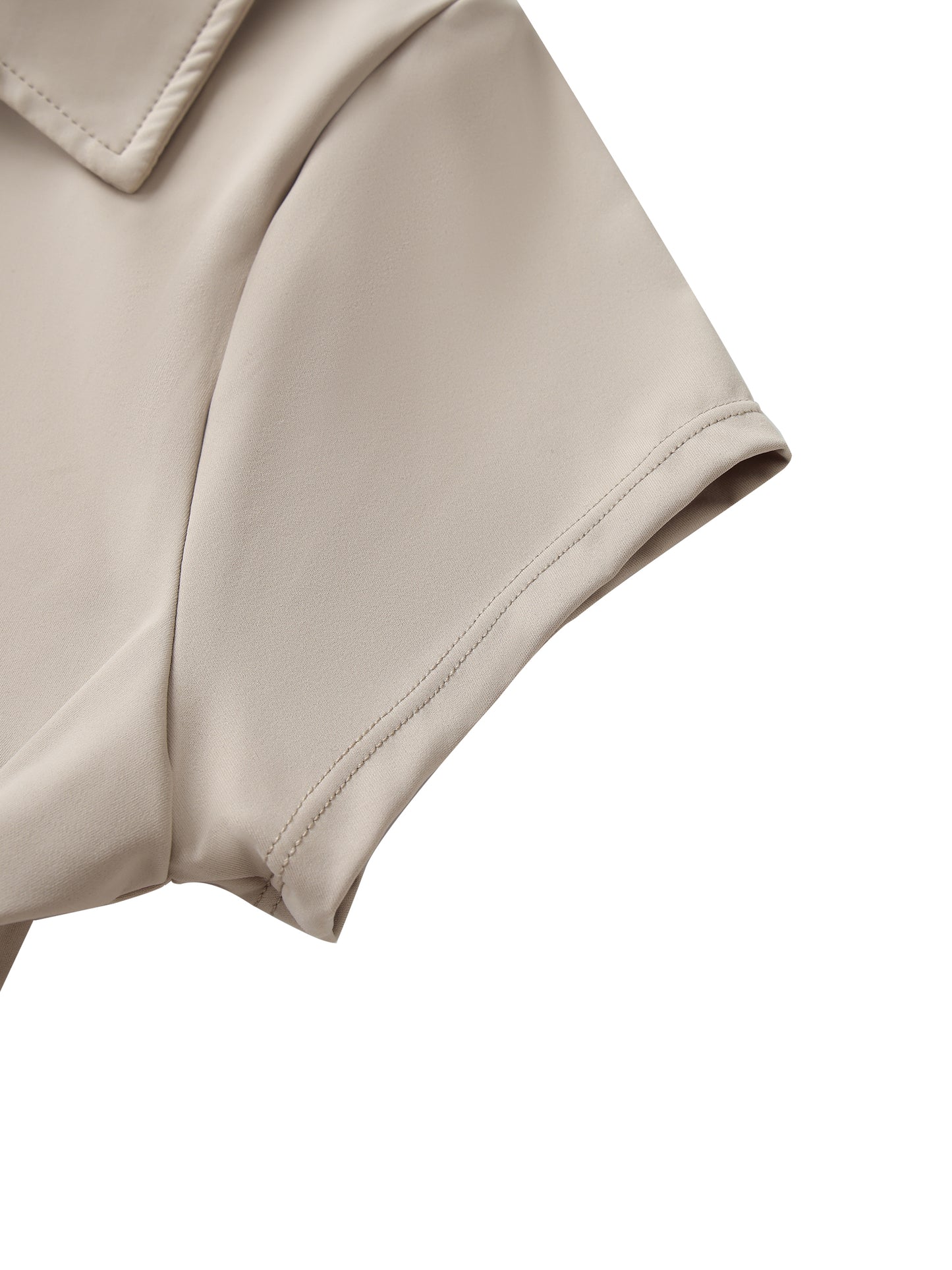SPORTY CROPPED LAPEL TOP