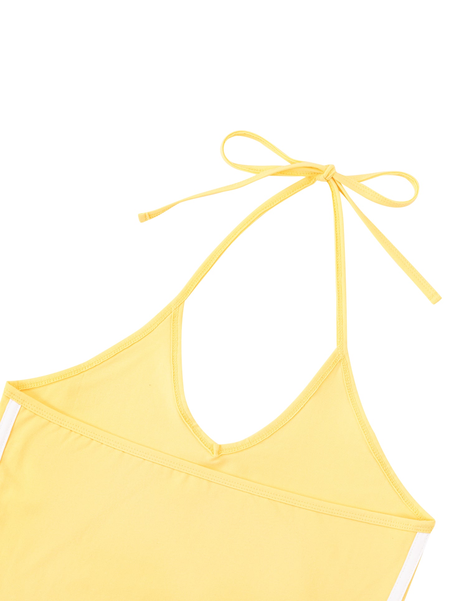 BACKLESS V-NECK CROP TOP