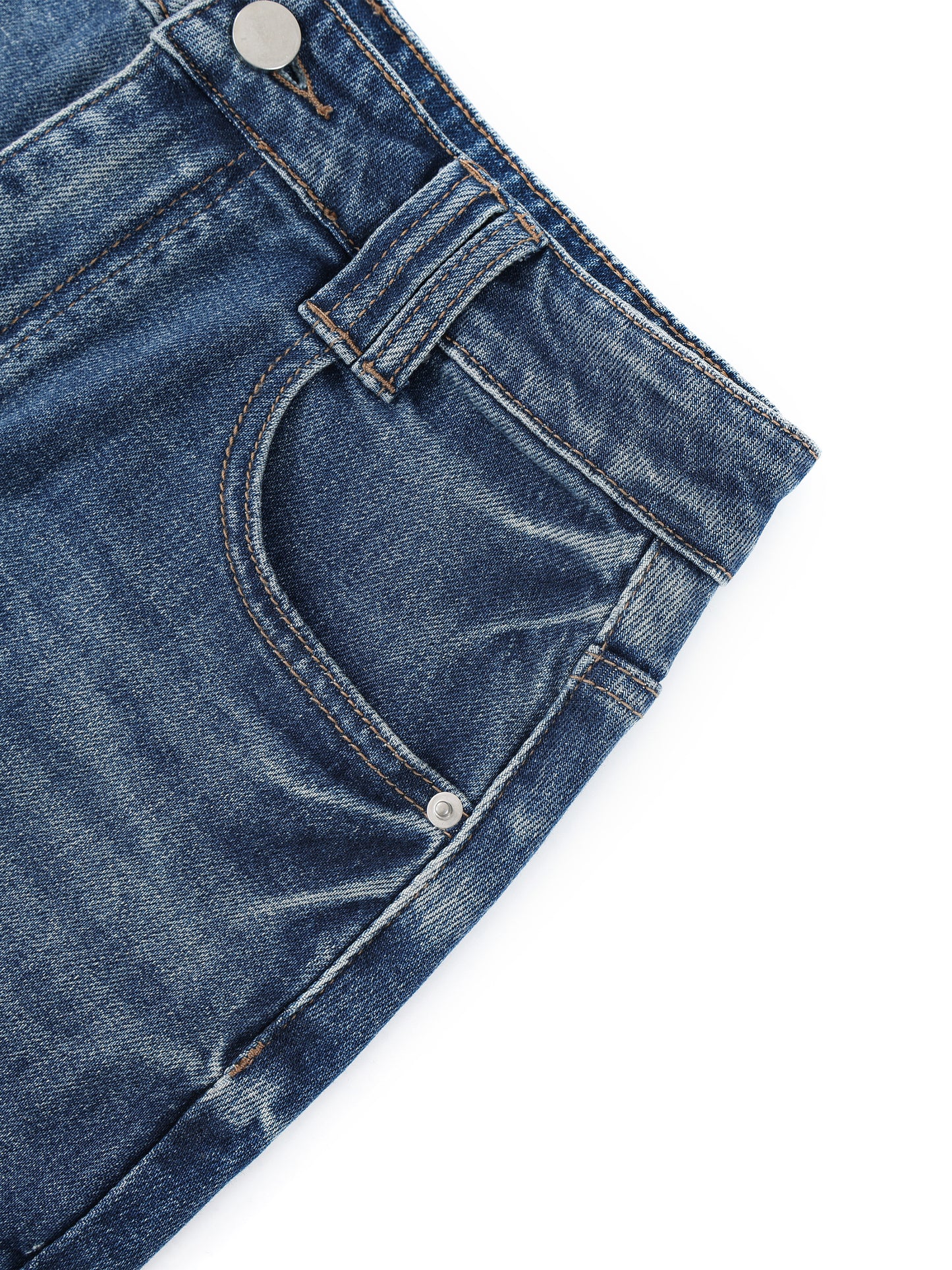 WASHED HIGH WAIST MIDI SKIRT