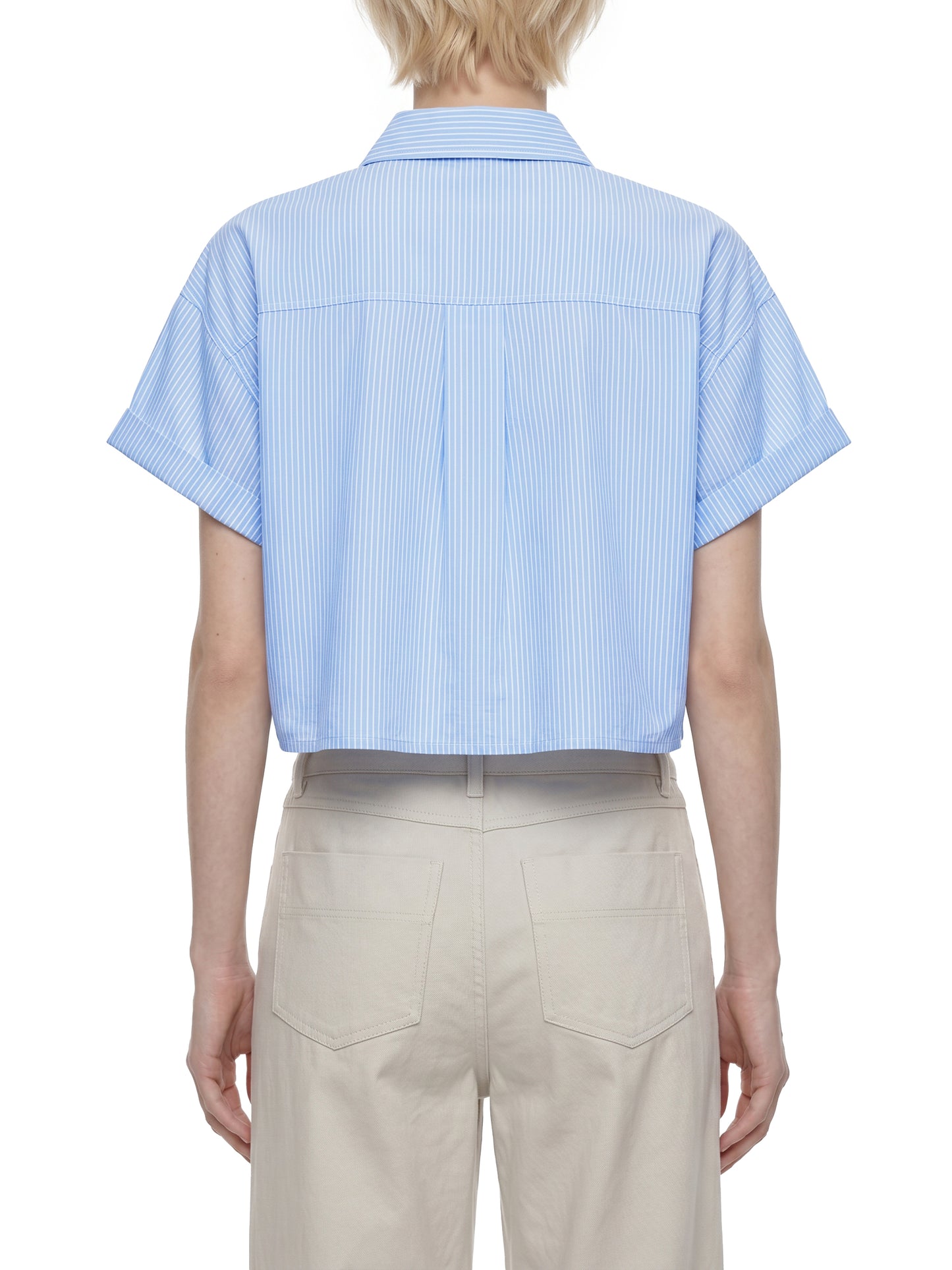 LIGHTWEIGHT CROPPED LAPEL SHIRT