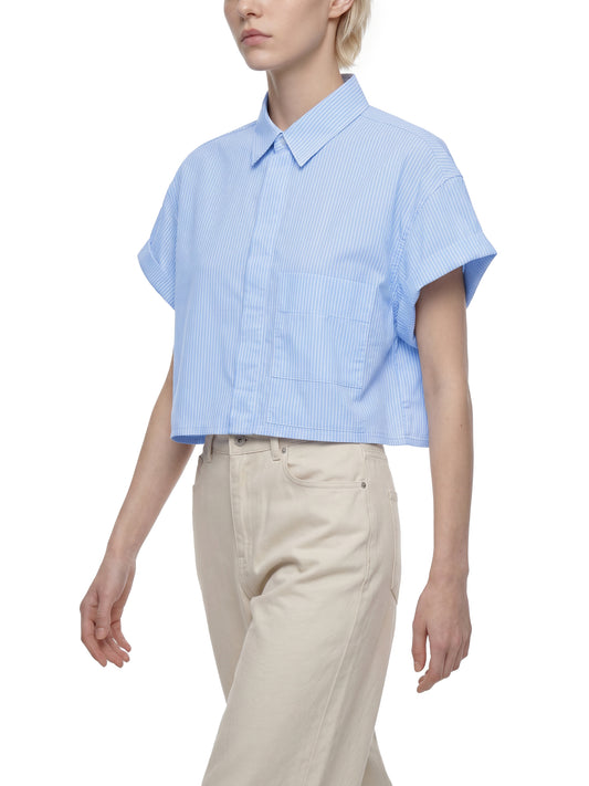LIGHTWEIGHT CROPPED LAPEL SHIRT